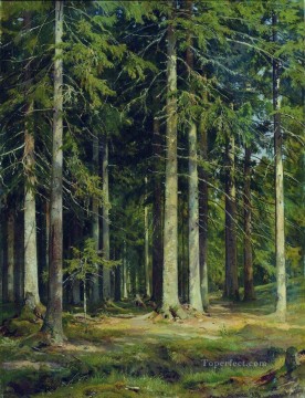 Paisajes Painting - bosque de abetos 1891 paisaje clásico Ivan Ivanovich árboles